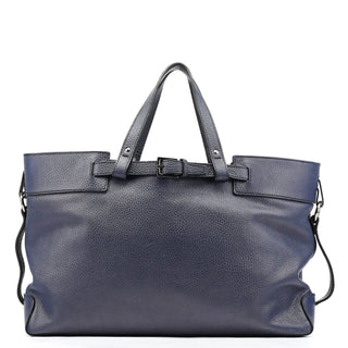 Gucci Navy Blue Leather 2-Way Tote Bag