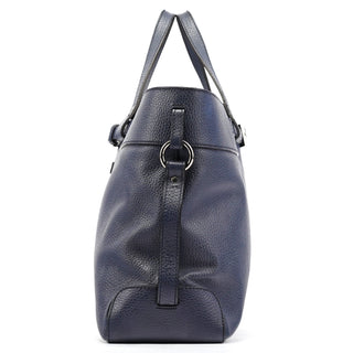 Gucci Navy Blue Leather 2-Way Tote Bag