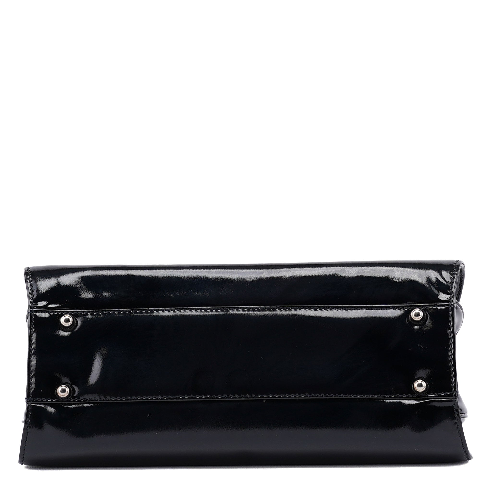 Gucci Navy Patent Leather Clutch Shoulder Bag