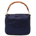 Gucci Navy Satin Mini Bamboo 2-Way Bag