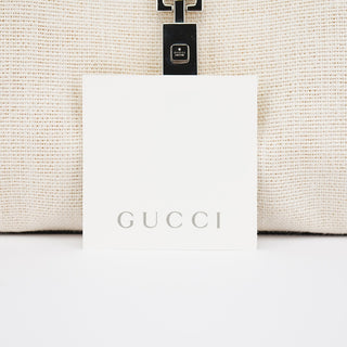 Gucci Off-White Canvas Jackie Shoulder Bag