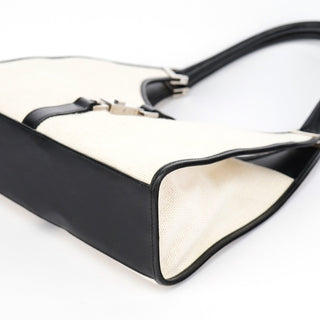 Gucci Off-White Canvas Jackie Shoulder Bag