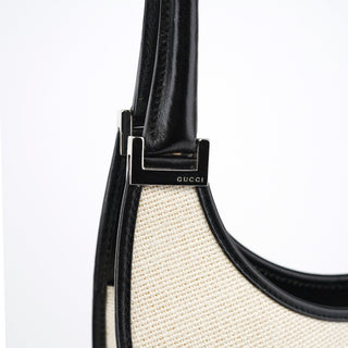 Gucci Off-White Canvas Jackie Shoulder Bag
