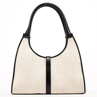 Gucci Off-White Canvas Jackie Shoulder Bag