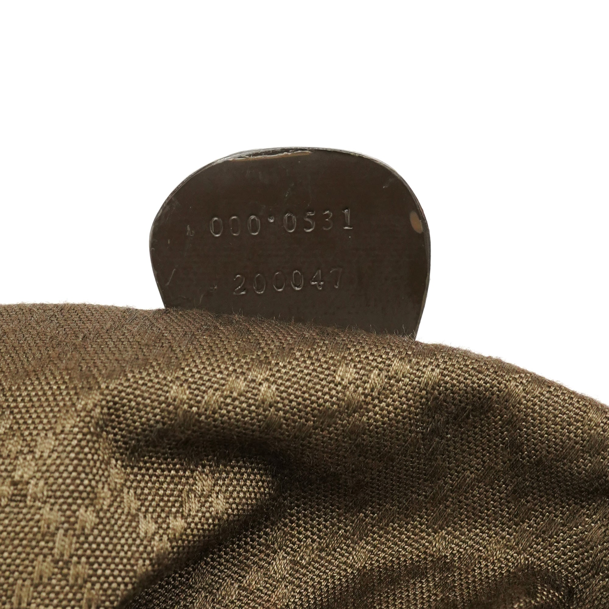 Gucci Olive Canvas Bamboo Shoulder Bag