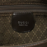 Gucci Olive Canvas Bamboo Shoulder Bag