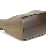 Gucci Olive Canvas Bamboo Shoulder Bag