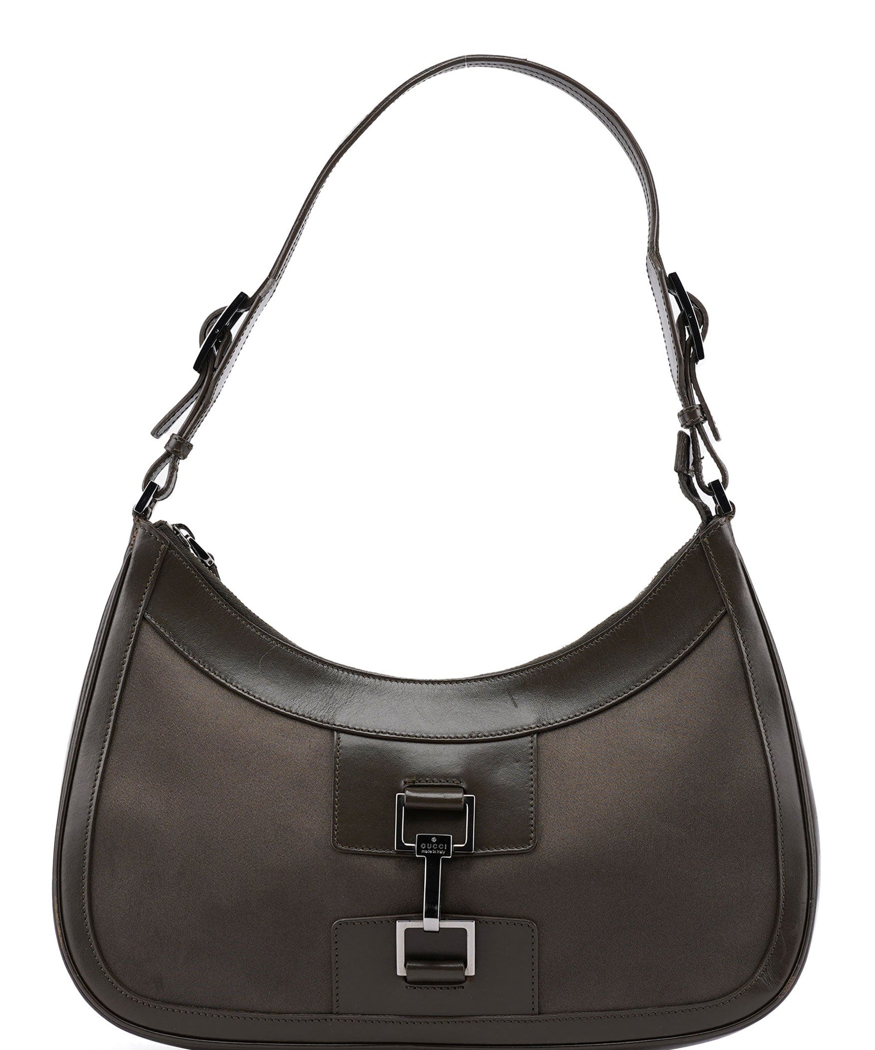 Gucci Olive Satin Jackie Shoulder Bag