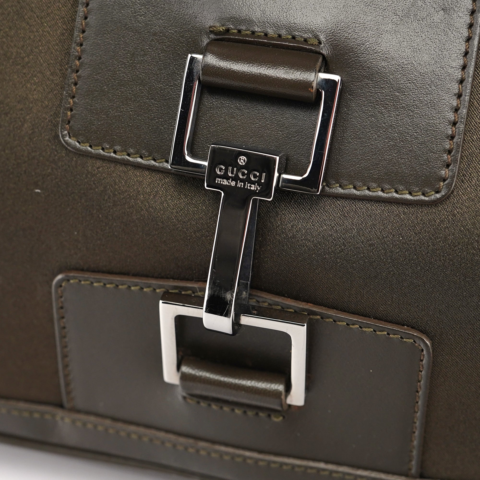 Gucci Olive Satin Jackie Shoulder Bag