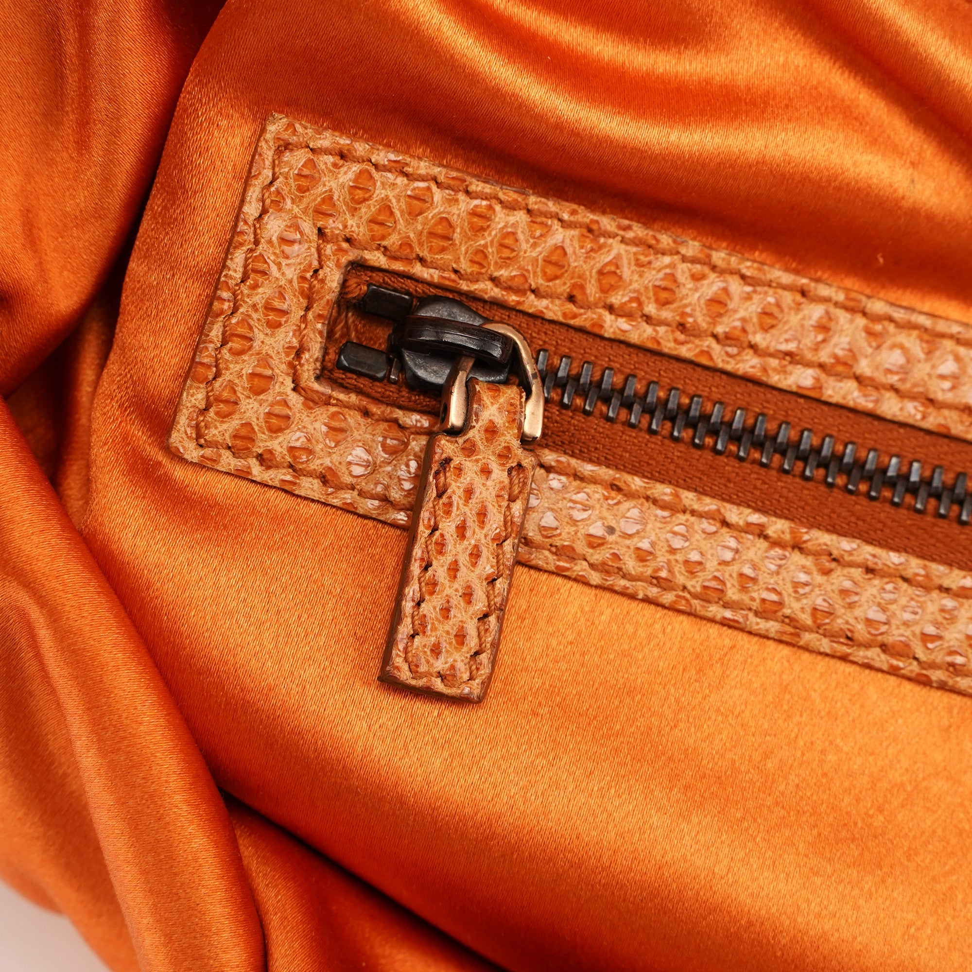 Gucci Orange Bamboo Dual Handle Bag