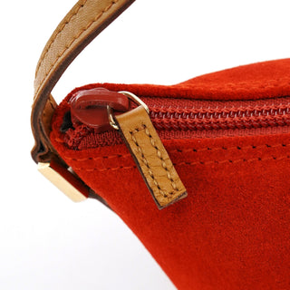 Gucci Orange Suede Boat Pochette