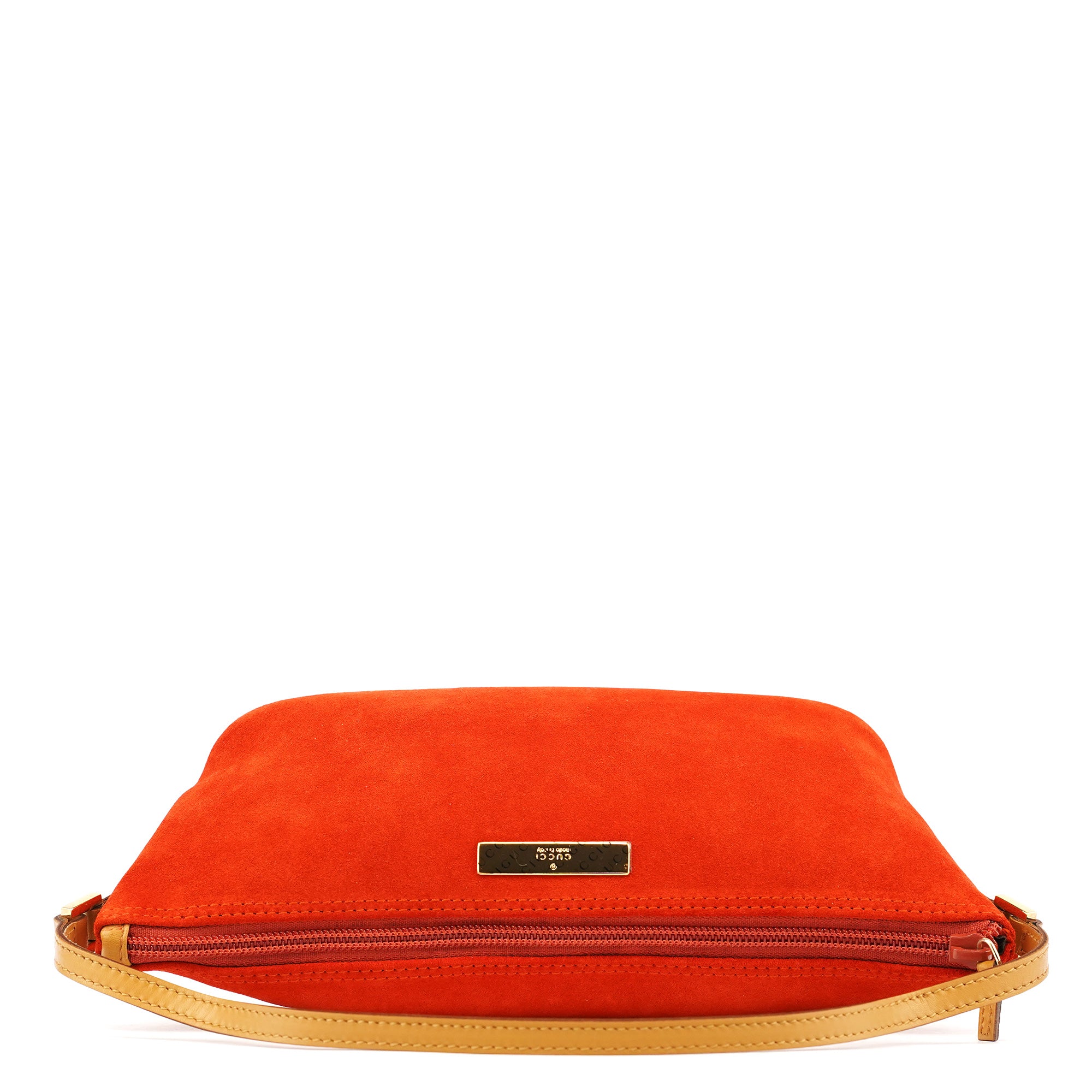Gucci Orange Suede Boat Pochette