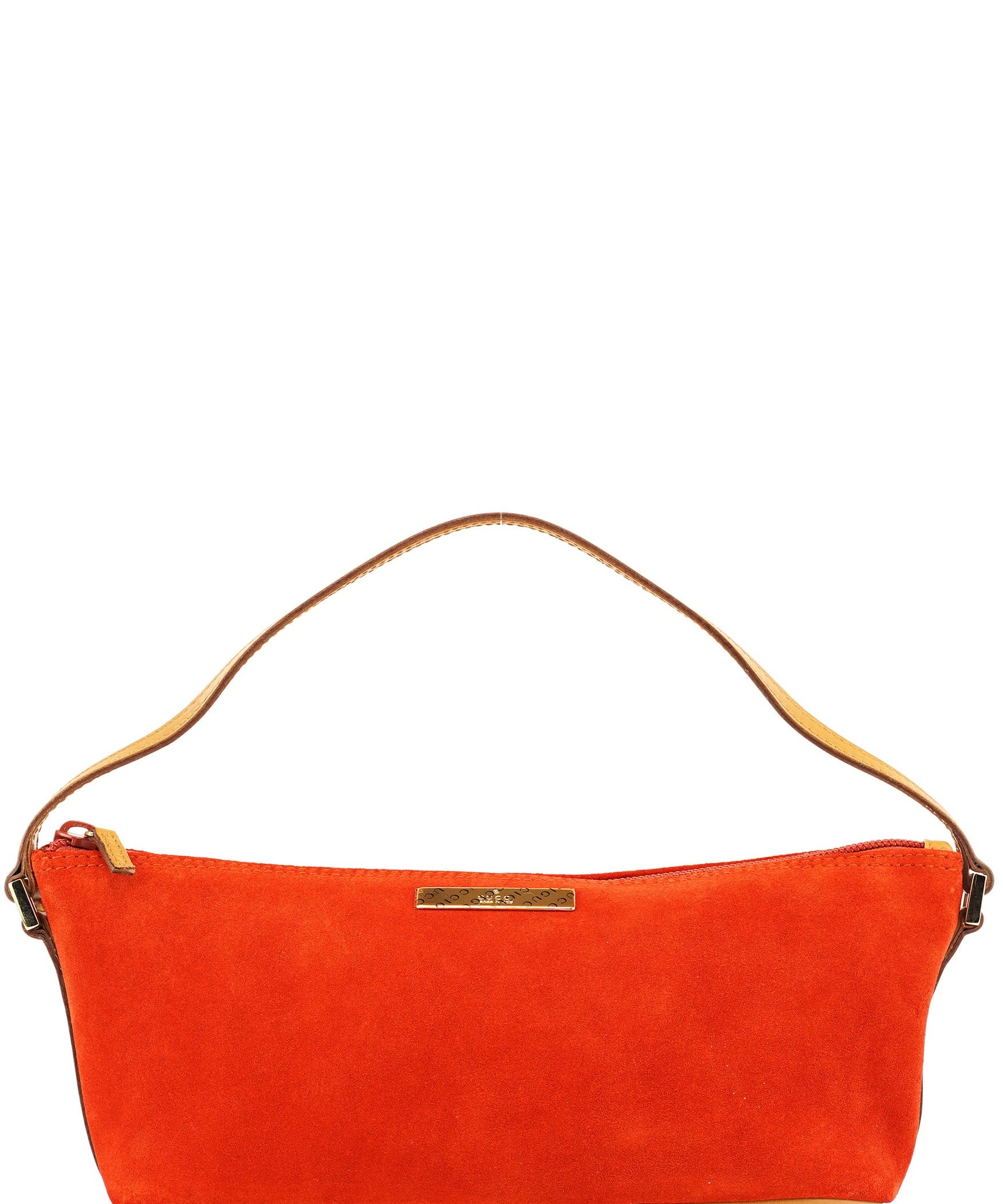 Gucci Orange Suede Boat Pochette