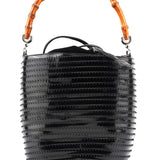 Gucci Patent Leather Quilted Bamboo Buckle Bag