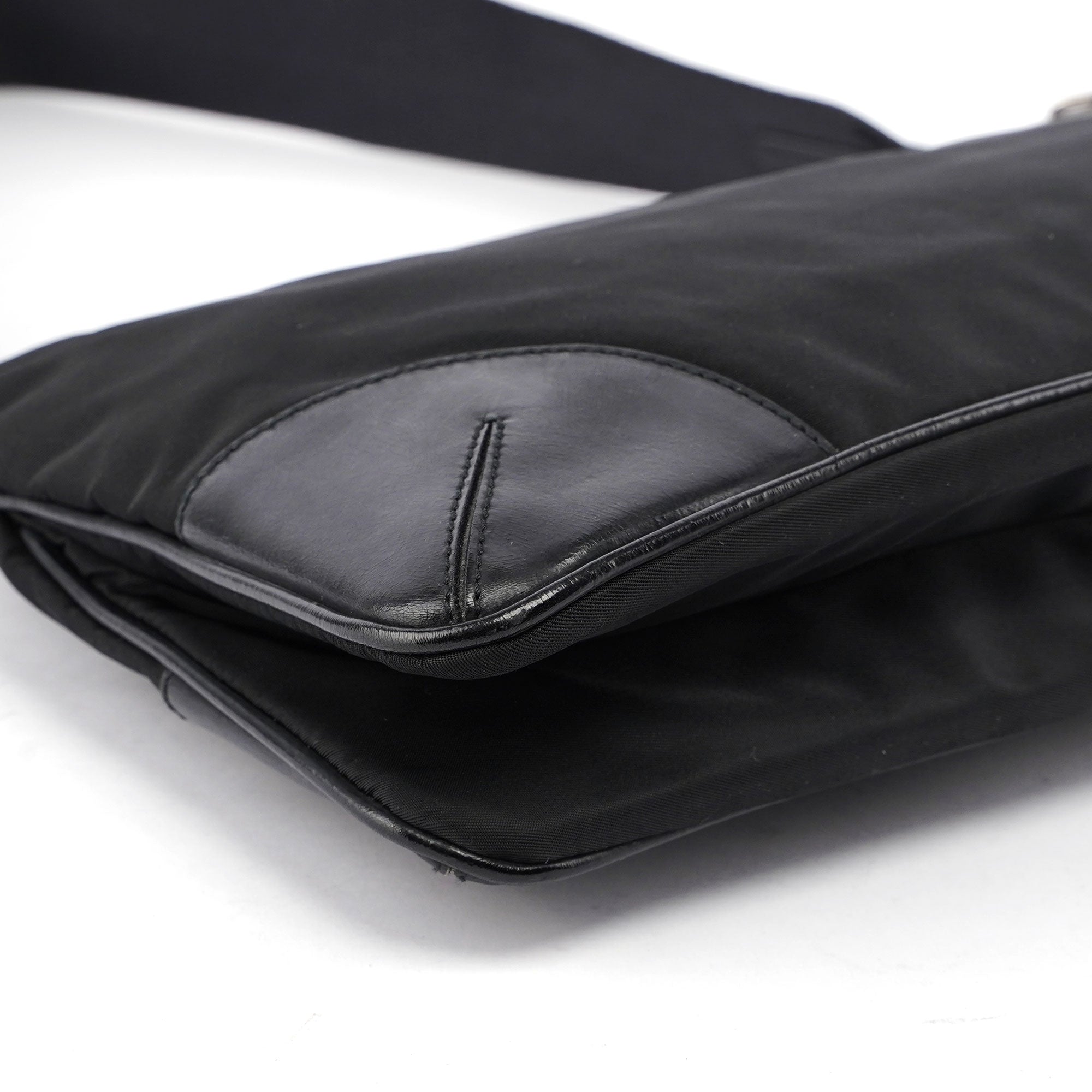 Gucci Prada Black Tessuto Leather Shoulder Bag