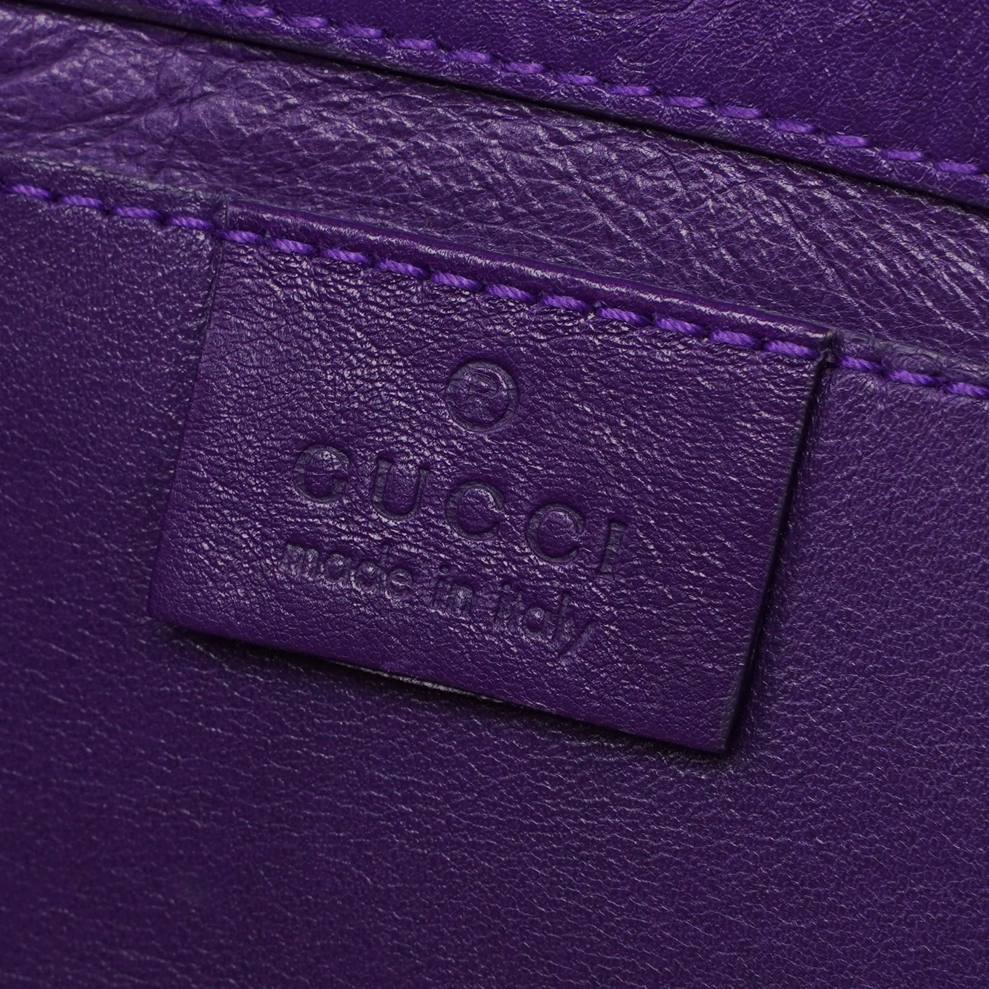 Gucci Purple Calfskin Shoulder Bag