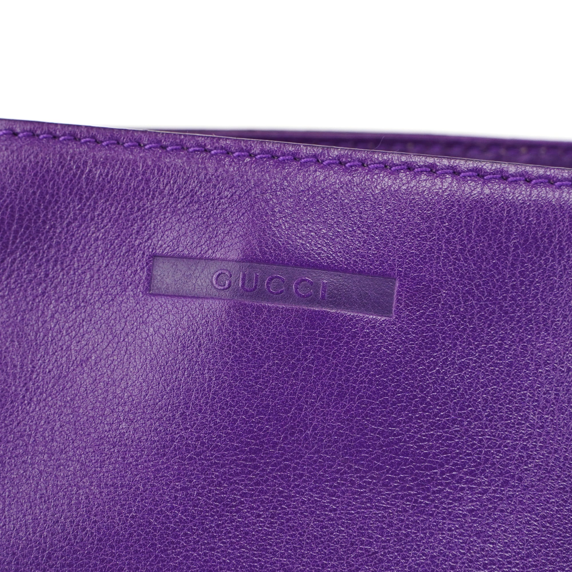 Gucci Purple Calfskin Shoulder Bag