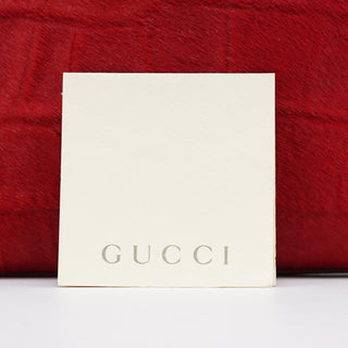 Gucci Red Calfhair Croc Embossed Shoulder Bag
