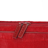 Gucci Red Calfhair Croc Embossed Shoulder Bag