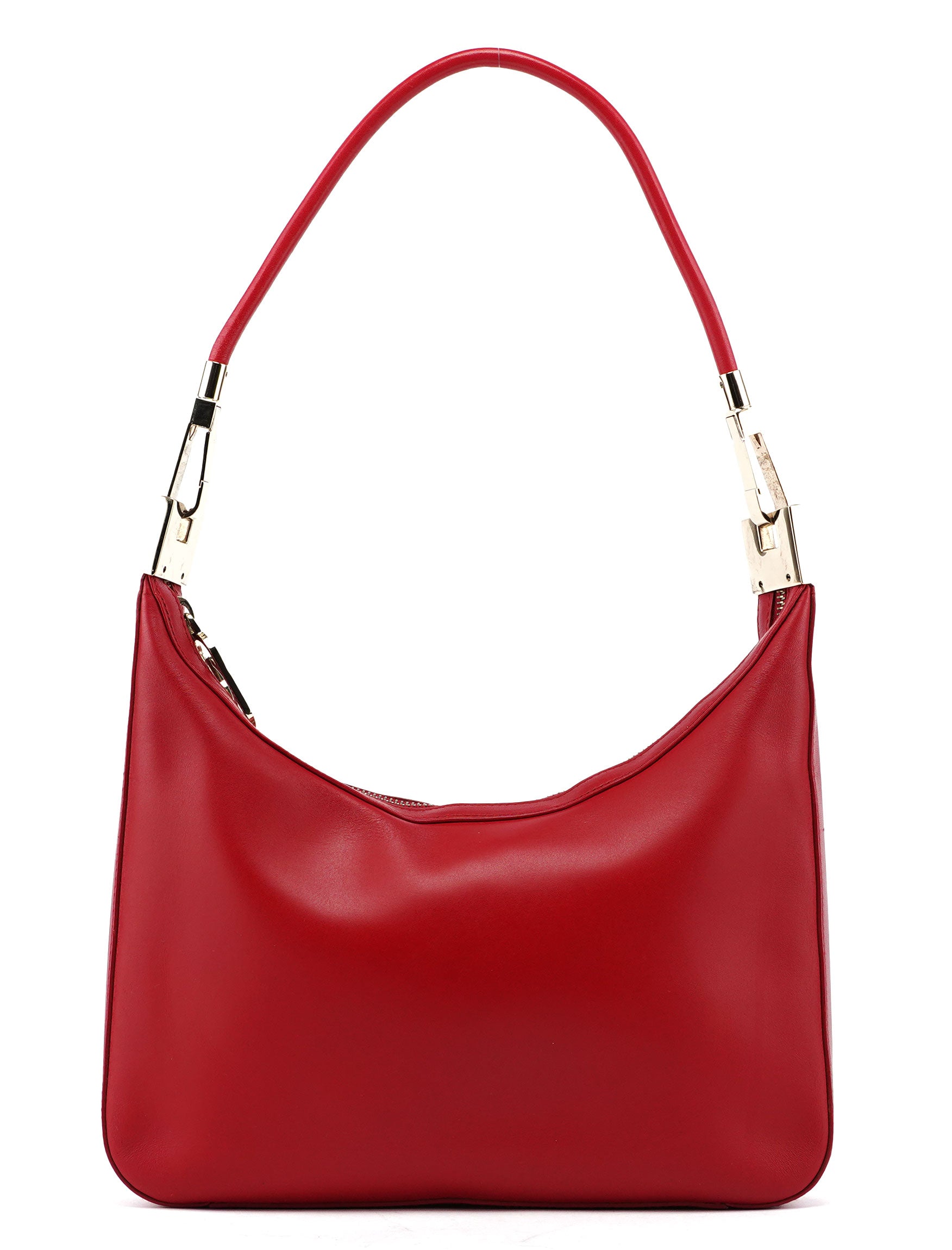 Gucci Red Calfskin Hobo Shoulder Bag