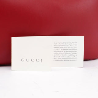 Gucci Red Calfskin Hobo Shoulder Bag