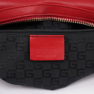 Gucci Red Calfskin Hobo Shoulder Bag