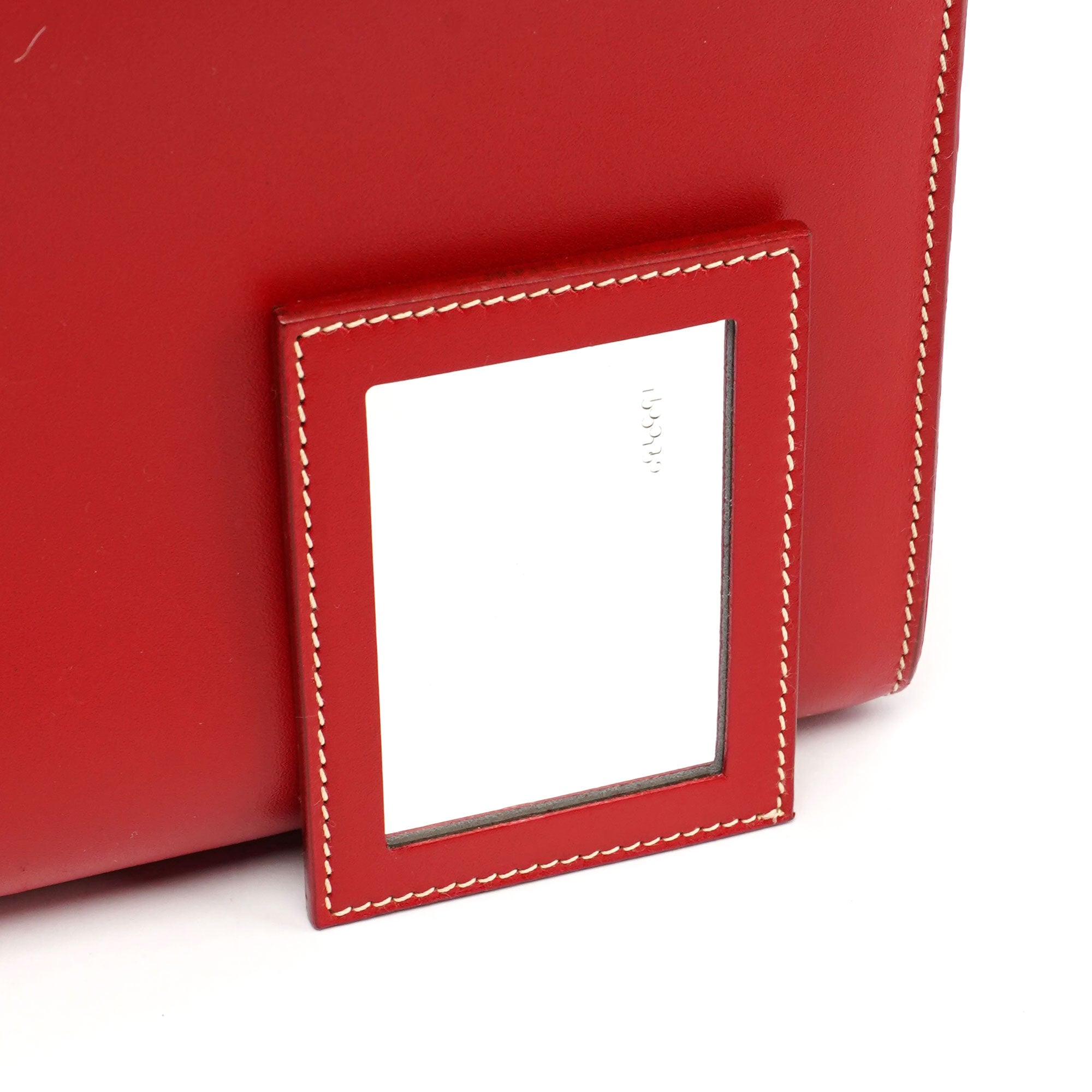 Gucci Red Calfskin Keylock Tote Bag
