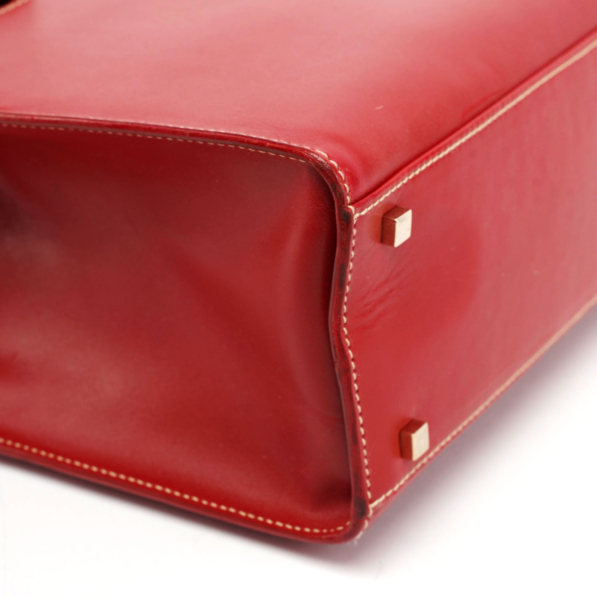 Gucci Red Calfskin Keylock Tote Bag