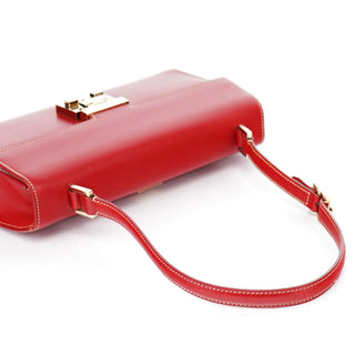 Gucci Red Calfskin Lady Lock Shoulder Bag