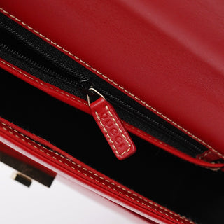 Gucci Red Calfskin Lady Lock Shoulder Bag