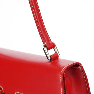Gucci Red Calfskin Lady Lock Shoulder Bag
