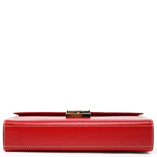 Gucci Red Calfskin Lady Lock Shoulder Bag