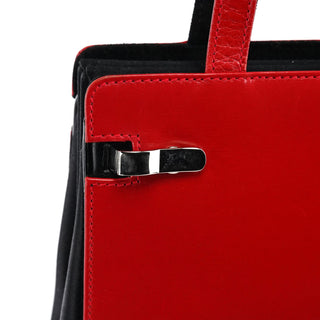 Gucci Red Calfskin Satin Clutch Tote Bag