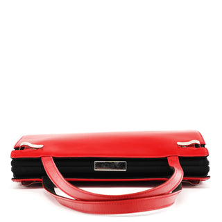 Gucci Red Calfskin Satin Clutch Tote Bag