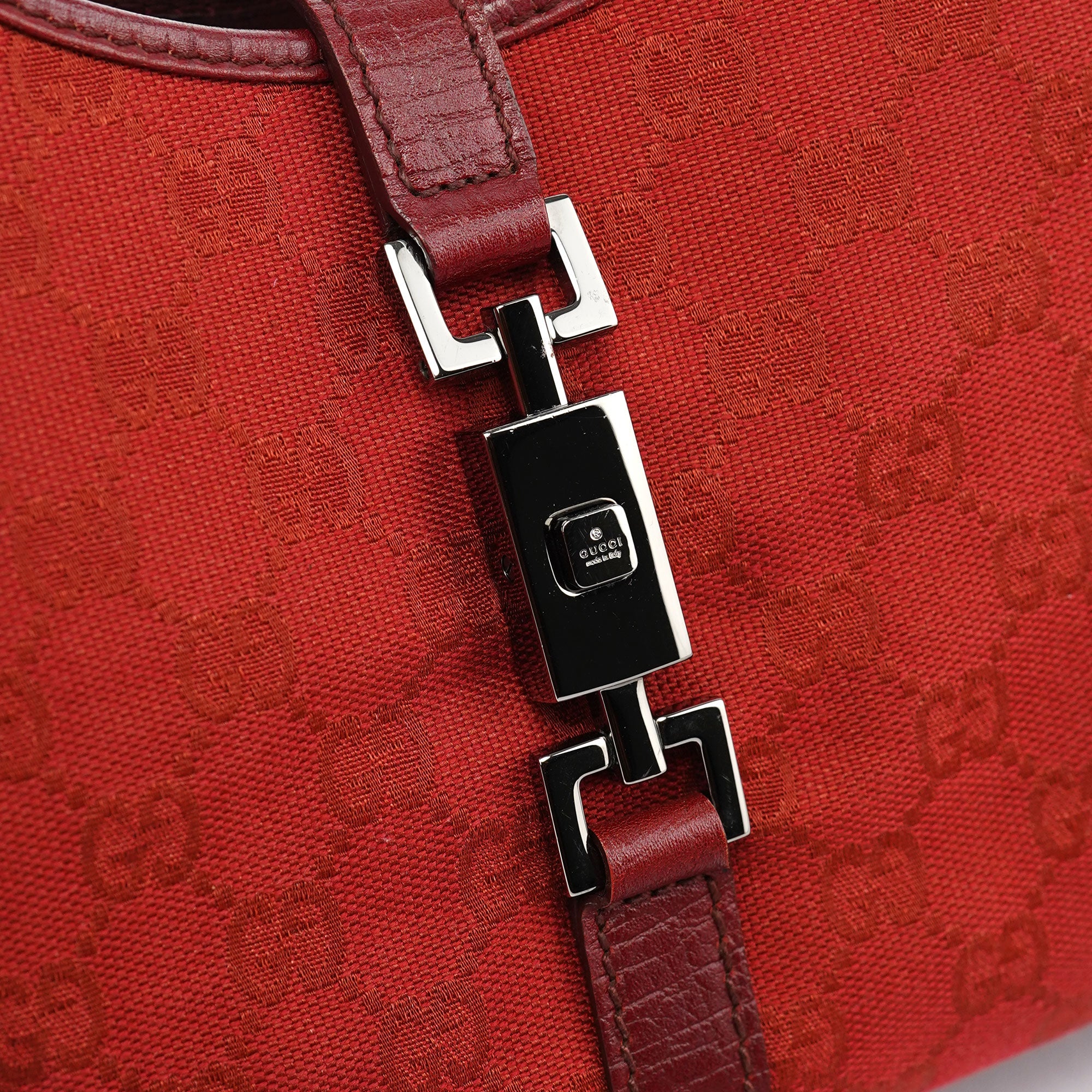 Gucci Red GG Jackie Shoulder Bag