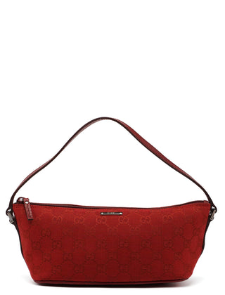 Gucci Red GG Monogram Canvas Boat Pochette