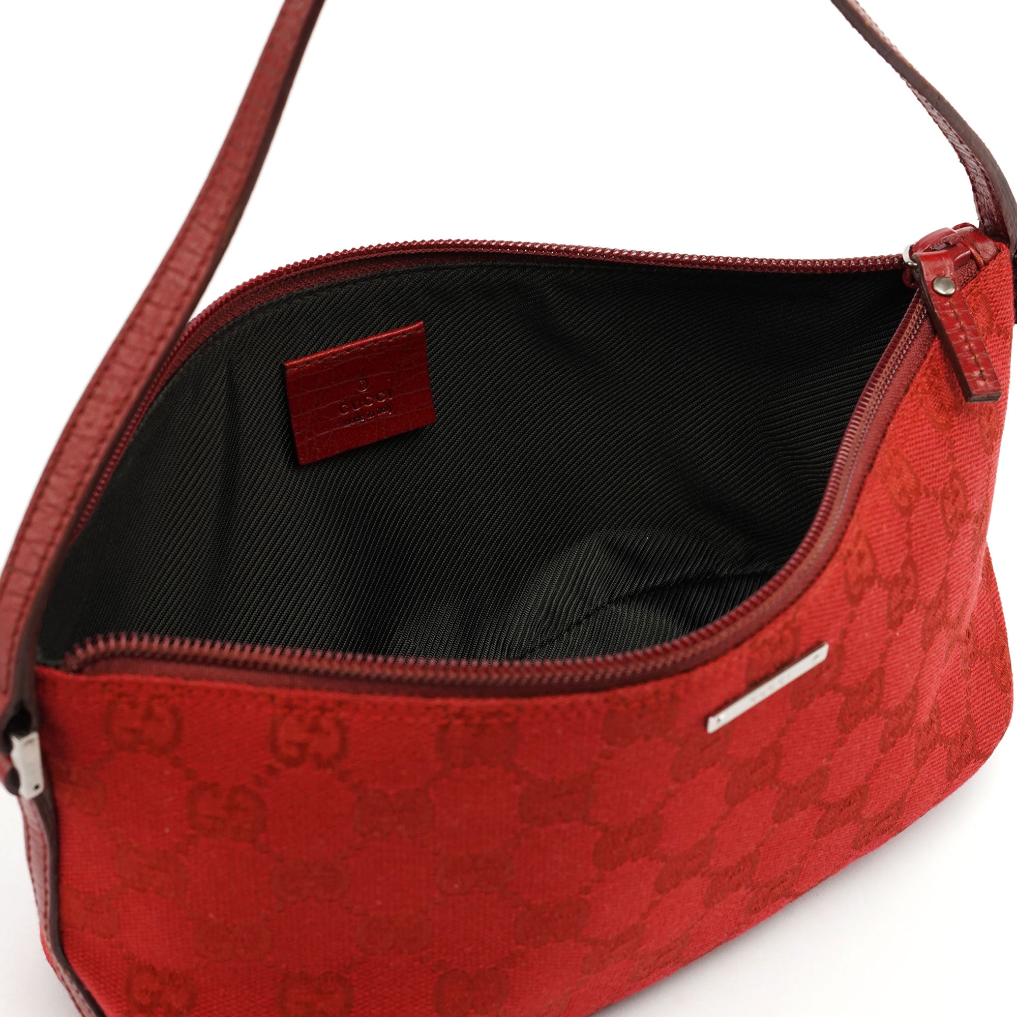 Gucci Boat Pochette aus rotem GG Canvas