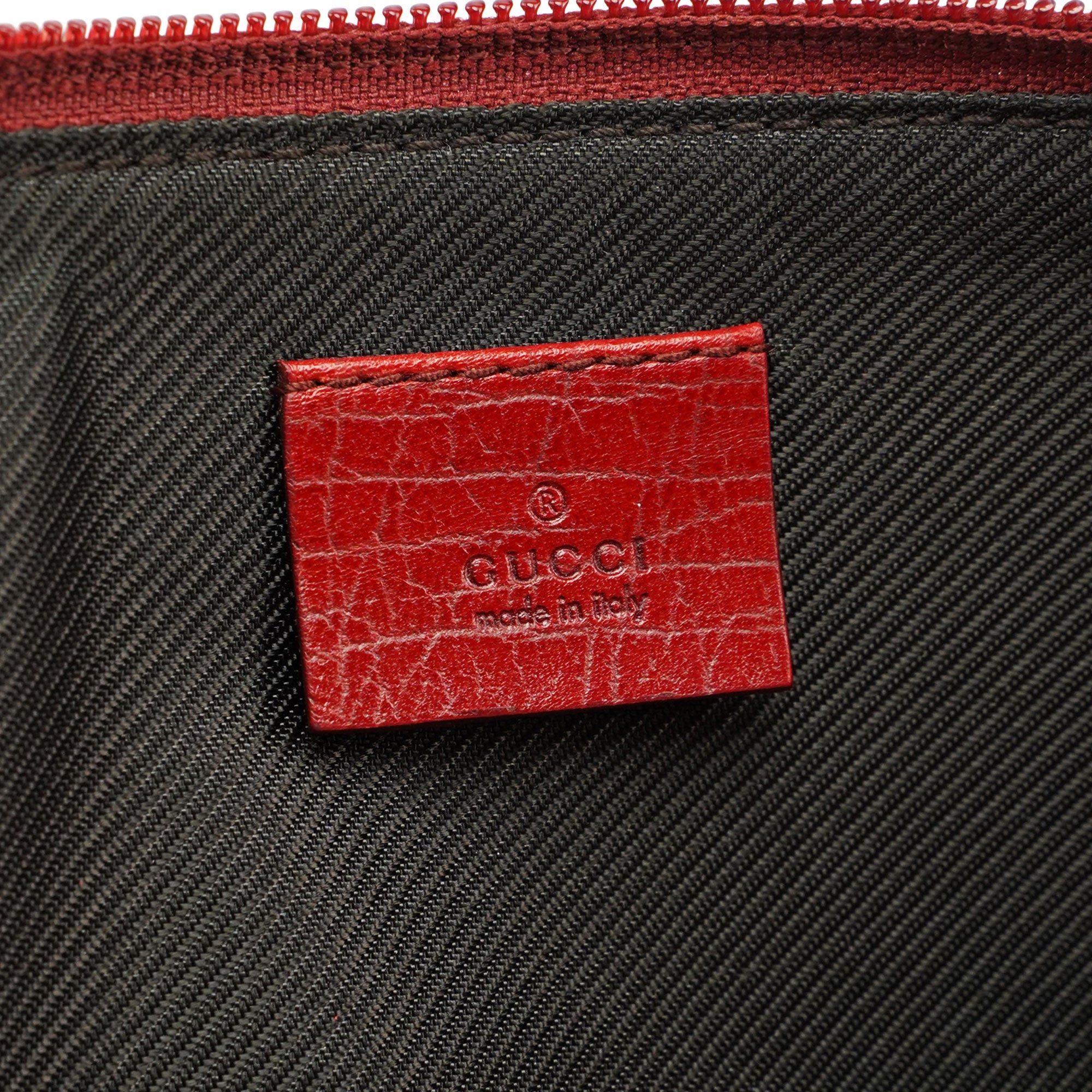 Gucci Boat Pochette aus rotem GG Canvas