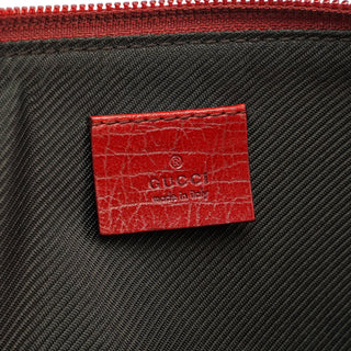 Gucci Red GG Monogram Canvas Boat Pochette