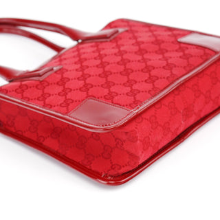 Gucci Red GG Patent Leather Tote Bag