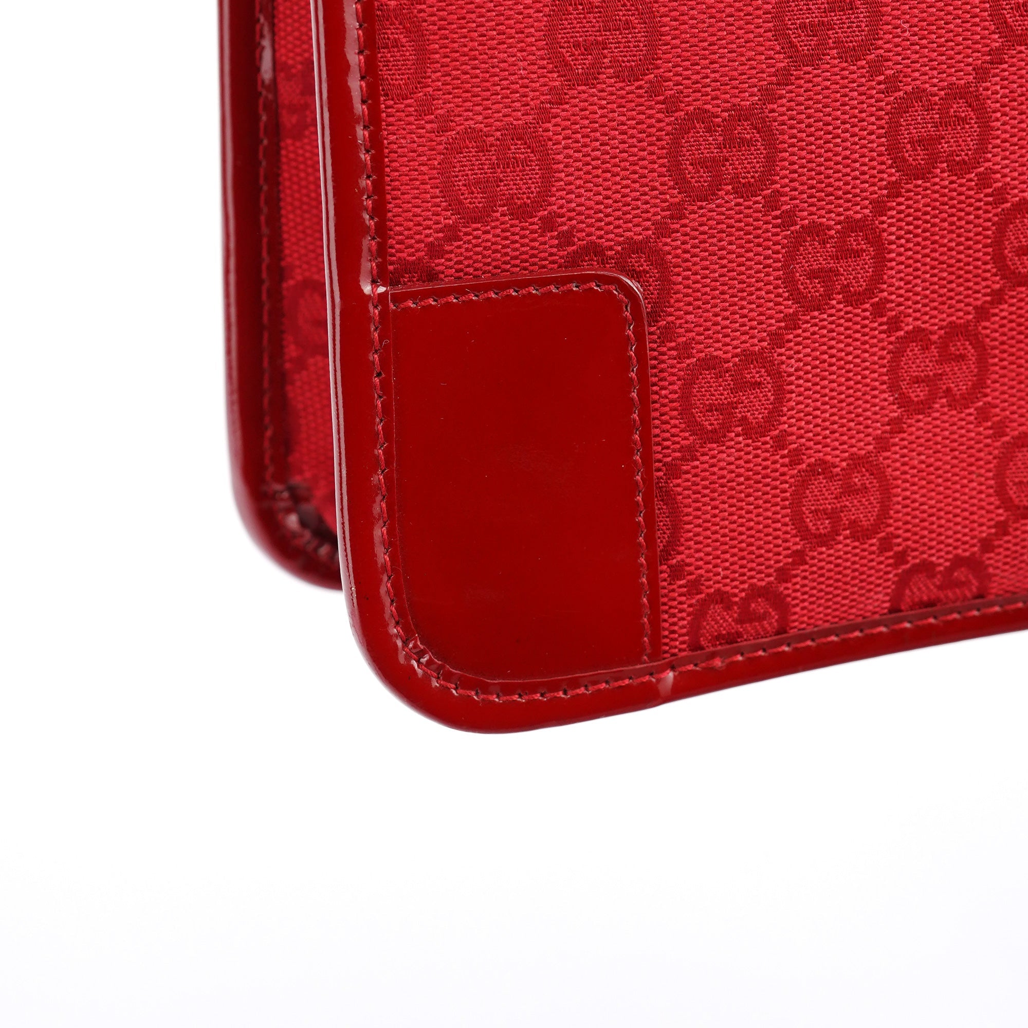 Gucci Red GG Patent Leather Tote Bag