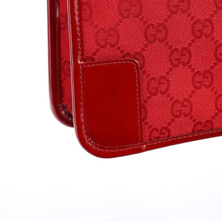 Gucci Red GG Patent Leather Tote Bag