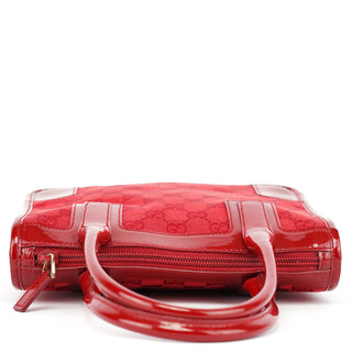 Gucci Red GG Patent Leather Tote Bag