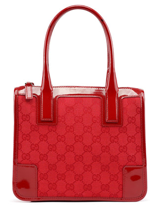 Gucci Red GG Patent Leather Tote Bag