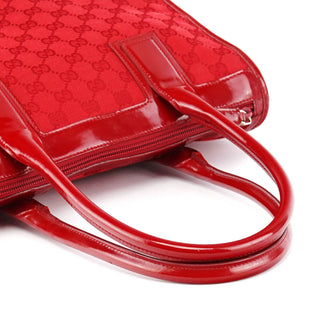Gucci Red GG Patent Leather Tote Bag