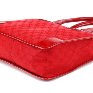 Gucci Red GG Patent Leather Tote Bag