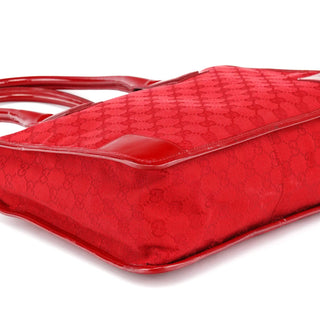 Gucci Red GG Patent Leather Tote Bag
