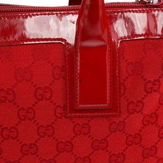 Gucci Red GG Patent Leather Tote Bag