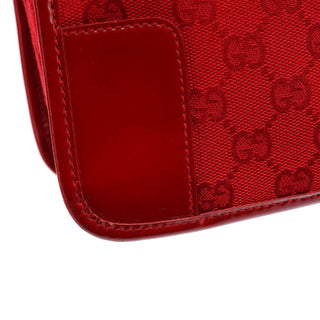 Gucci Red GG Patent Leather Tote Bag