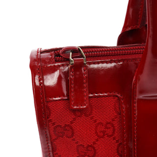 Gucci Red GG Patent Leather Tote Bag